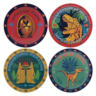 Jurassic Park 4-Piece Printed Drink Coaster Set Image 1