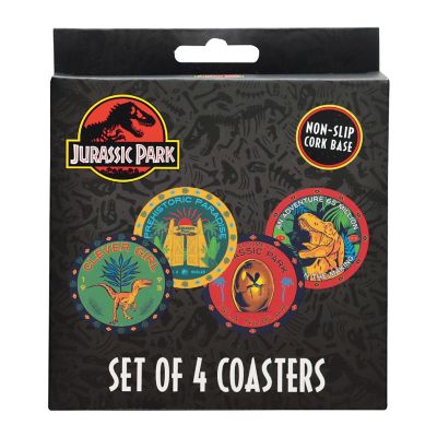 Jurassic Park 4-Piece Printed Drink Coaster Set Image 1