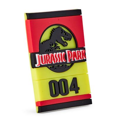 Jurassic Park Tour Vehicle Tag Plastic Magnet 3 Inches Image 2