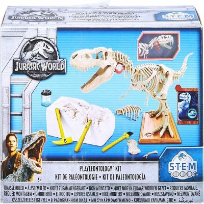 Jurassic World Playleontology Kit STEM Dinosaur T-Rex Bones Unassembled Mattel Image 1