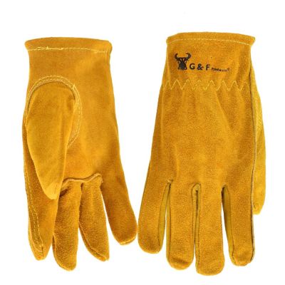 JustForKids Kids Leather Garden Gloves Large Image 1