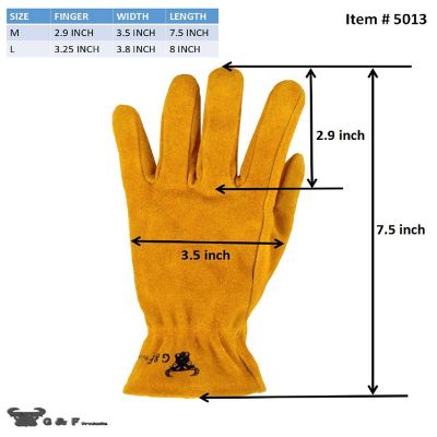JustForKids Kids Leather Garden Gloves Medium Image 1