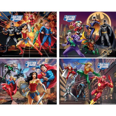 Justice League 4-Pack 100 Piece Jigsaw Puzzles Image 2