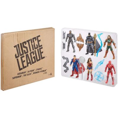 Justice League Ultimate Batman Superman Flash Aquaman Cyborg WW Figures Mattel Image 1