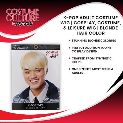 K-Pop Adult Costume Wig  Cosplay, Costume, & Leisure Wig  Blonde Hair Color Image 3