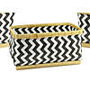 Kaemingk Set of 3 Black and White Chevron Pattern Rectangular Baskets 18" Image 1