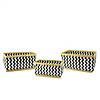 Kaemingk Set of 3 Black and White Chevron Pattern Rectangular Baskets 18" Image 2
