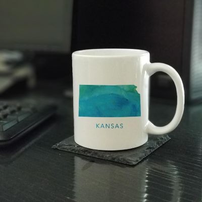 Kansas Aqua Blue Water Ceramic Mug Image 1