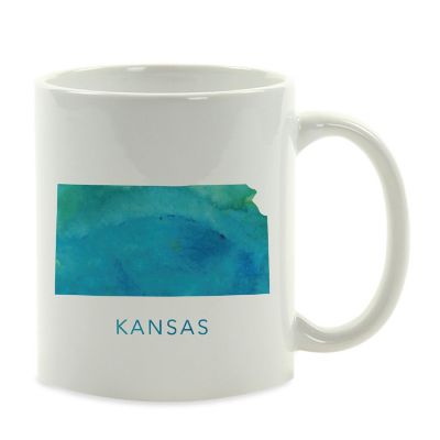 Kansas Aqua Blue Water Ceramic Mug Image 2