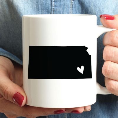 Kansas State Heart Ceramic Mug Image 1