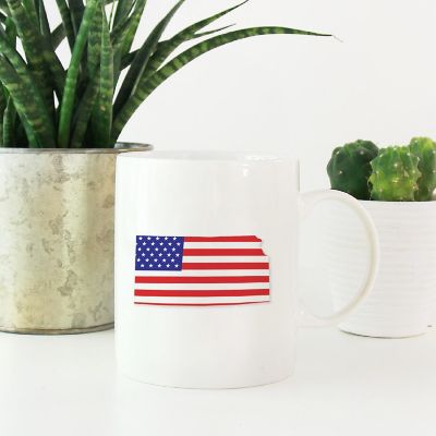 Kansas US Flag Ceramic Mug Image 1
