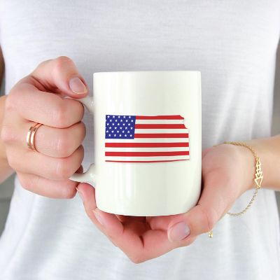 Kansas US Flag Ceramic Mug Image 1