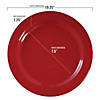 Kaya Collection 10.25" Solid Red Holiday Round Disposable Plastic Dinner Plates (120 Plates) Image 2
