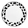 Kaya Collection 10.25" White with Black Dalmatian Spots Round Disposable Plastic Dinner Plates (120 Plates) Image 1