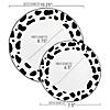 Kaya Collection 10.25" White with Black Dalmatian Spots Round Disposable Plastic Dinner Plates (120 Plates) Image 2