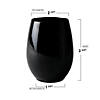 Kaya Collection 12 oz. Black Elegant Stemless Plastic Wine Glasses (64 Glasses) Image 1