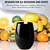 Kaya Collection 12 oz. Black Elegant Stemless Plastic Wine Glasses (64 Glasses) Image 4
