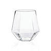 Kaya Collection 12 oz. Clear Hexagonal Stemless Plastic Wine Glass (64 Glasses) Image 1