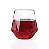 Kaya Collection 12 oz. Clear Hexagonal Stemless Plastic Wine Glass (64 Glasses) Image 1
