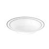 Kaya Collection 12 oz. White with Silver Edge Rim Plastic Soup Bowls (120 Bowls) Image 1