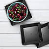 Kaya Collection 12" x 12" Black Square with Groove Rim Plastic Serving Trays (24 Trays) Image 4