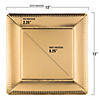 Kaya Collection 13" Gold Square Edge Beaded Disposable Paper Charger Plates (120 Plates) Image 2