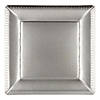 Kaya Collection 13" Silver Square Edge Beaded Disposable Paper Charger Plates (120 Plates) Image 1