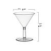 Kaya Collection 2 oz. Clear Plastic Mini Martini Shot Glasses (192 Glasses) Image 2