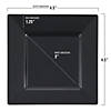 Kaya Collection 4.5" Black Square Plastic Pastry Plates (240 plates) Image 1