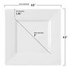 Kaya Collection 4.5" White Square Plastic Pastry Plates (240 plates) Image 2