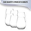 Kaya Collection 4 oz. Clear Stemless Plastic Mini Goblets - 64 Pc. Image 4