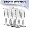 Kaya Collection 5 oz. Clear Plastic Champagne Flutes (96 flutes) Image 4