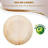Kaya Collection 5" Round Palm Leaf Eco Friendly Disposable Pastry Plates (100 Plates) Image 3