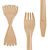 Kaya Collection 6.5" Natural Birch Eco-Friendly Disposable Dinner Forks (600 Forks) Image 2