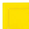 Kaya Collection 6.5" Yellow Square Plastic Cake Plates (120 Plates) Image 1