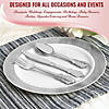 Kaya Collection 7.3" Shiny Baroque Silver Plastic Spoons (600 Spoons) Image 4