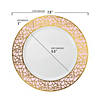 Kaya Collection 7.5" White with Pink and Gold Mosaic Rim Round Plastic Appetizer/Salad Plates (120 Plates) Image 2