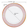 Kaya Collection 7.5" White with Red and Gold Chord Rim Plastic Appetizer/Salad Plates (120 Plates) Image 2