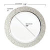 Kaya Collection 7.5" White with Silver Hammered Rim Round Plastic Appetizer/Salad Plates (120 Plates) Image 1