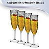 Kaya Collection 8 oz. Crystal Disposable Plastic Champagne Flutes (48 Glasses) Image 4