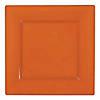 Kaya Collection 9.5" Burnt Orange Square Plastic Dinner Plates (120 Plates) Image 1