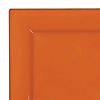 Kaya Collection 9.5" Burnt Orange Square Plastic Dinner Plates (120 Plates) Image 1