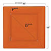 Kaya Collection 9.5" Burnt Orange Square Plastic Dinner Plates (120 Plates) Image 2