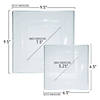 Kaya Collection 9.5" Clear Square Plastic Dinner Plates (120 Plates) Image 2