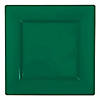 Kaya Collection 9.5" Hunter Green Square Plastic Dinner Plates (120 Plates) Image 1