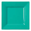 Kaya Collection 9.5" Sea Aqua Square Plastic Dinner Plates (120 Plates) Image 1