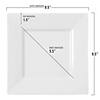 Kaya Collection 9.5" White Square Plastic Dinner Plates (120 Plates) Image 2