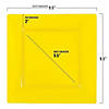 Kaya Collection 9.5" Yellow Square Plastic Dinner Plates (120 Plates) Image 2