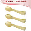 Kaya Collection Gold Disposable Plastic Serving Spoons (60 Serving Spoons) Image 3