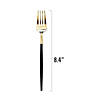 Kaya Collection Gold with Black Handle Moderno Disposable Plastic Dinner Forks (240 Forks) Image 1